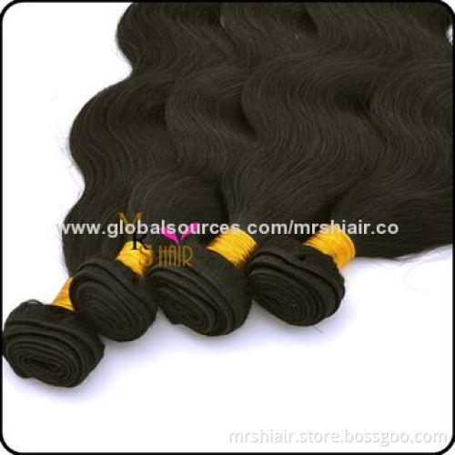 24-inch Unprocessed Natural Color Silk Straight Peruvian Virgin Hair Weave